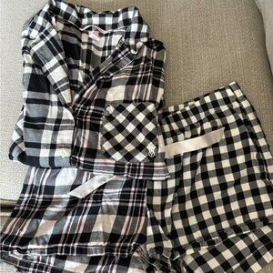 Victoria's Secret Plaid Pajama Top & Shorts